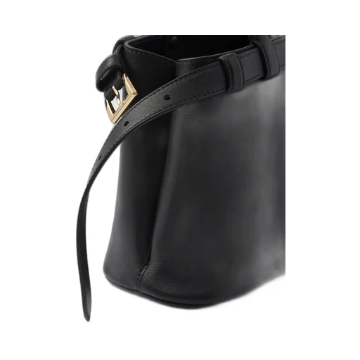 Prada Buckle Small Leather Handbag With Double Belt