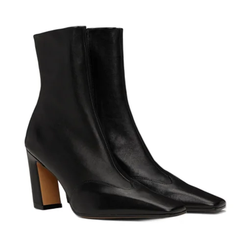 Khaite Nevada Square-Toe Ankle Boots