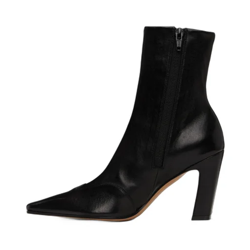 Khaite Nevada Square-Toe Ankle Boots