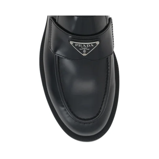 Prada Triangle-Logo Slip-On Loafers