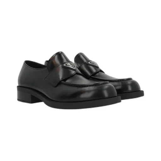 Prada Triangle-Logo Slip-On Loafers