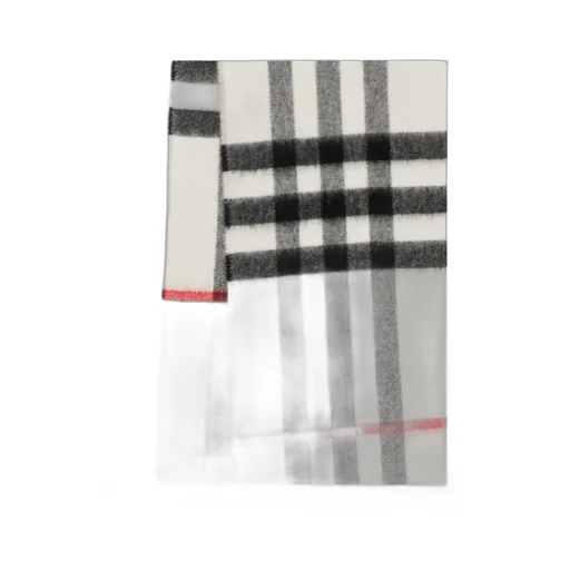 Burberry Checked Pattern Fringe Detailed Scarf