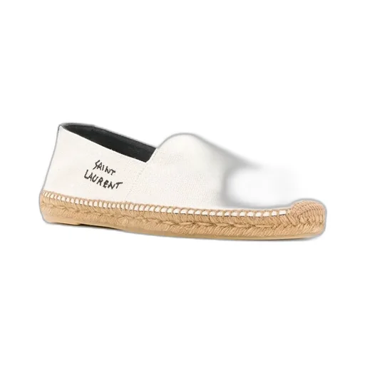 Saint Laurent Logo Embroidered Slip-On Espadrilles