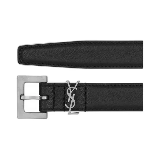 Saint Laurent Monogram Logo Plaque Belt