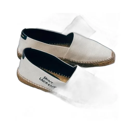 Saint Laurent Logo Embroidered Slip-On Espadrilles