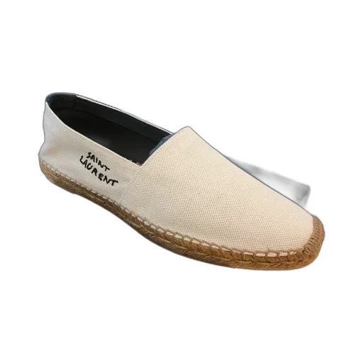 Saint Laurent Logo Embroidered Slip-On Espadrilles
