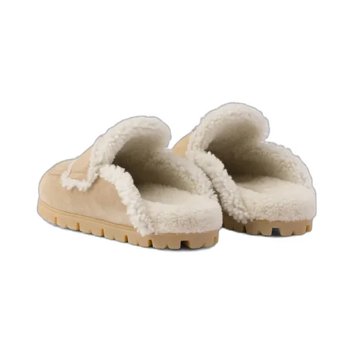 Prada Almond-Toe Slip-On Mules