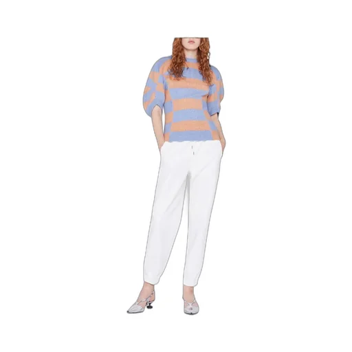 Striped Puff-Sleeve Jumper