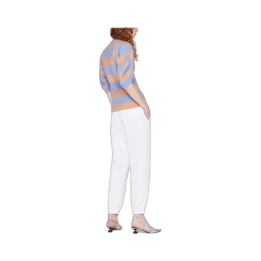 Striped Puff-Sleeve Jumper