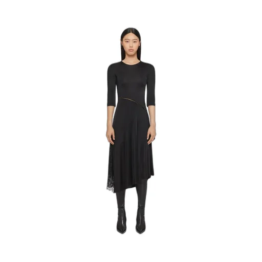 Dress In Jersey And Lace
