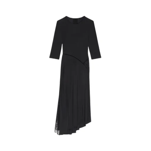 Dress In Jersey And Lace