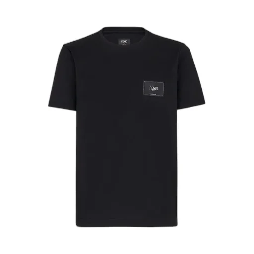 Fendi Logo Patch Crewneck T-Shirt