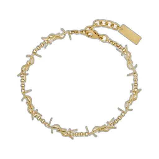 Saint Laurent Cassandre Chained Bracelet