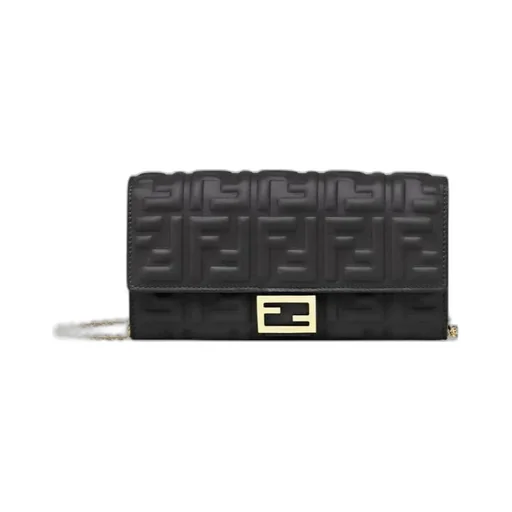 Fendi Ff Motif Baguette Continental Chain-Linked Wallet