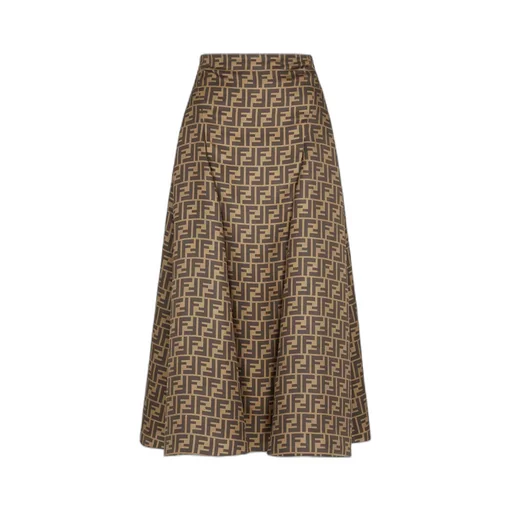 Fendi Ff Motif Midi Skirt
