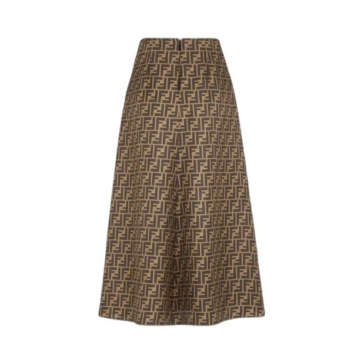 Fendi Ff Motif Midi Skirt