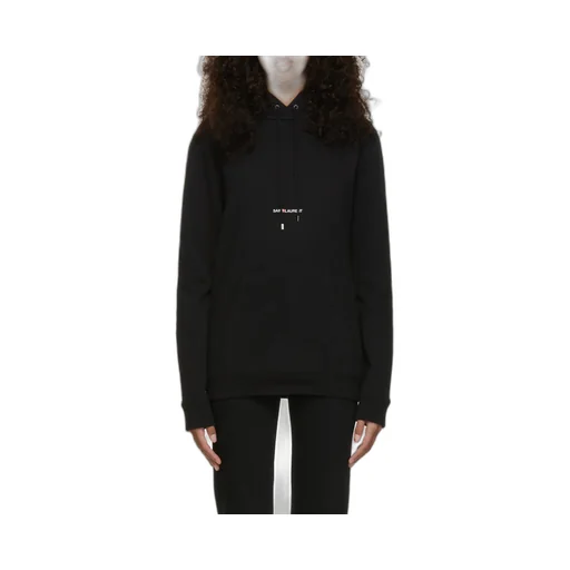 Saint Laurent Logo Printed Drawstring Hoodie