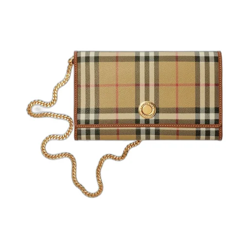 Burberry Checked Chain-Linked Shoulder Bag