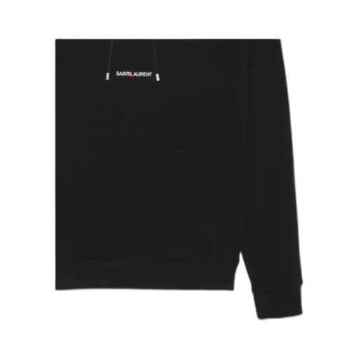 Saint Laurent Logo Printed Drawstring Hoodie