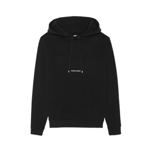 Saint Laurent Logo Printed Drawstring Hoodie