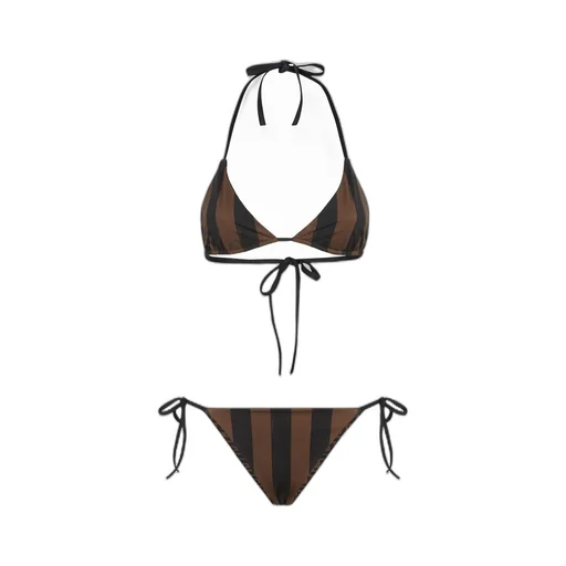 Fendi Reversible Striped Bikini Set