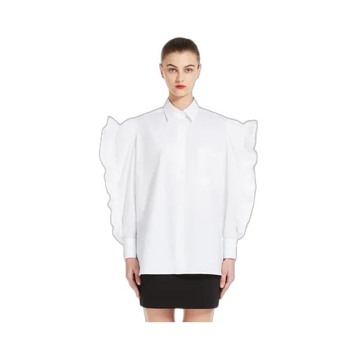 Max Mara Buttoned Ruffle-Sleeved Shirt