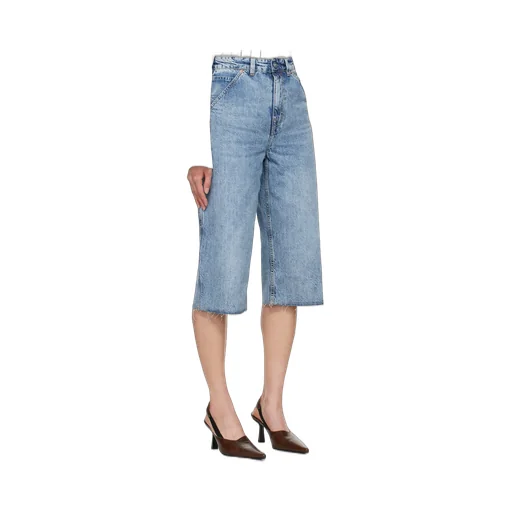 Wide-Leg Cropped Jeans