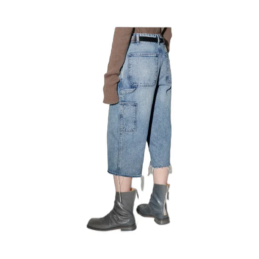 Wide-Leg Cropped Jeans