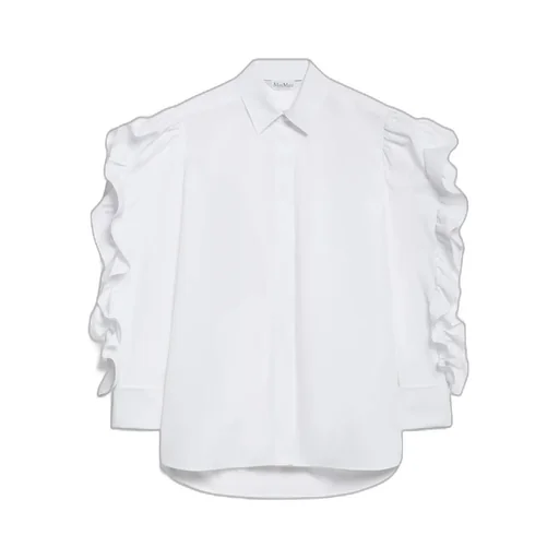 Max Mara Buttoned Ruffle-Sleeved Shirt