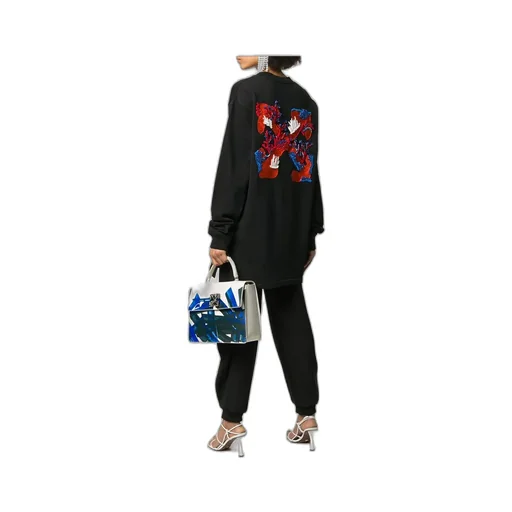 Coral-Embroidered Oversized Jumper