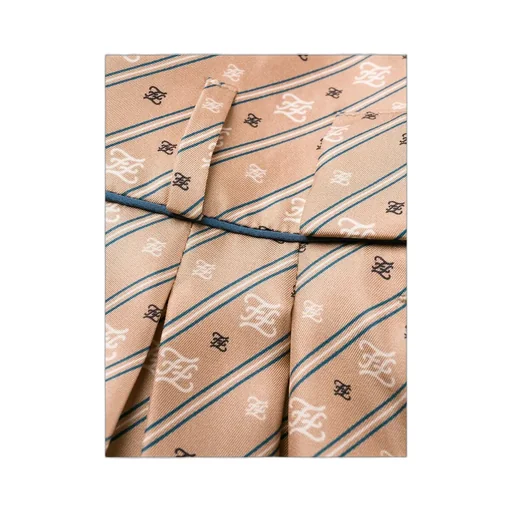 High-Waisted Karligraphy Motif Printed Trousers