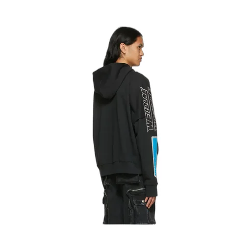 We11Done Logo Printed Straight Hem Hoodie