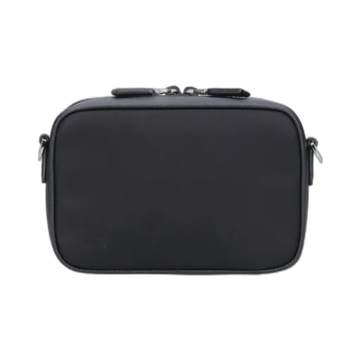 Prada Logo Plaque Brique Zipped Messenger Bag