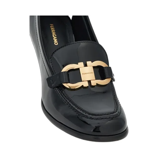 Gancini Decorative High-Heeled Loafers