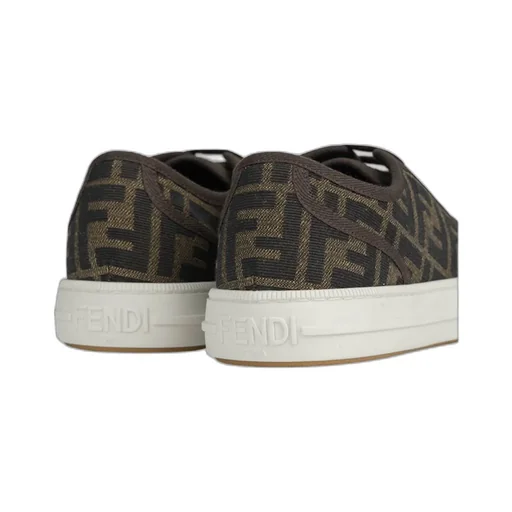 Fendi Domino Ff Motif Jacquard Low-Top Sneakers