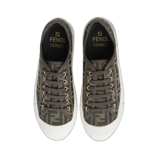 Fendi Domino Ff Motif Jacquard Low-Top Sneakers