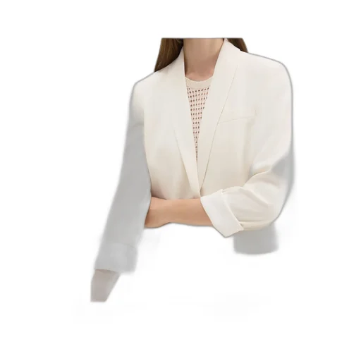 Crepe Single-Breasted Blazer