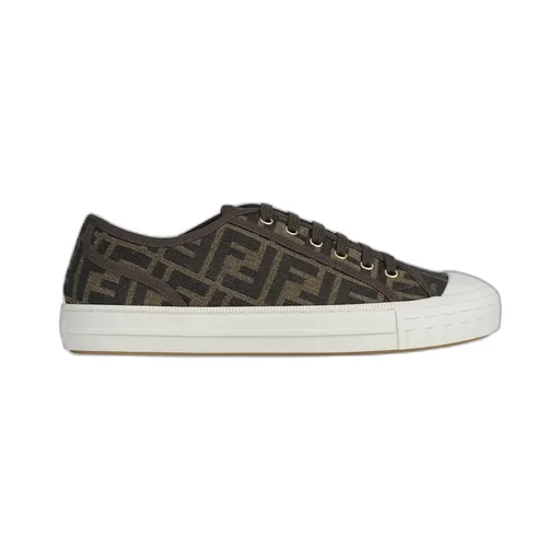 Fendi Domino Ff Motif Jacquard Low-Top Sneakers