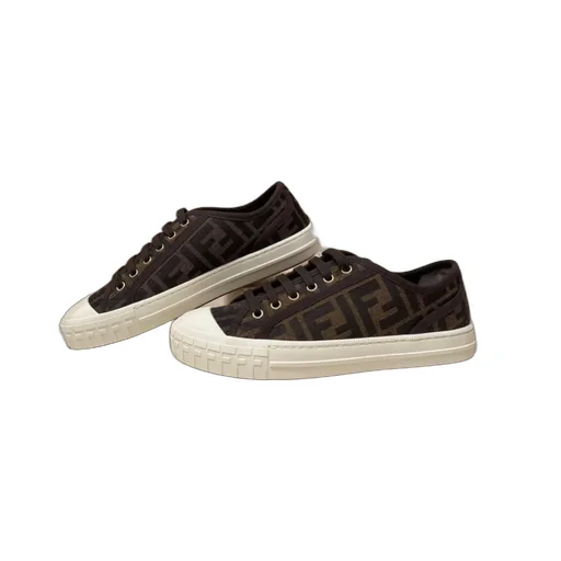 Fendi Domino Ff Motif Jacquard Low-Top Sneakers