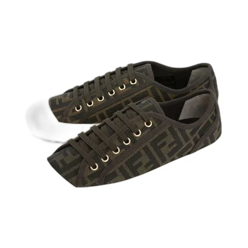 Fendi Domino Ff Motif Jacquard Low-Top Sneakers