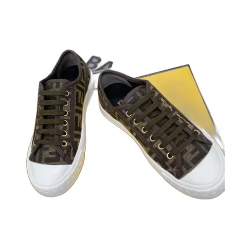 Fendi Domino Ff Motif Jacquard Low-Top Sneakers