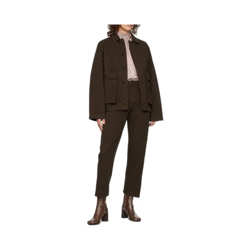 Lemaire High-Waist Straight-Leg Cropped Trousers