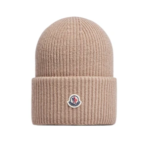 Moncler Logo Patch Knitted Beanie