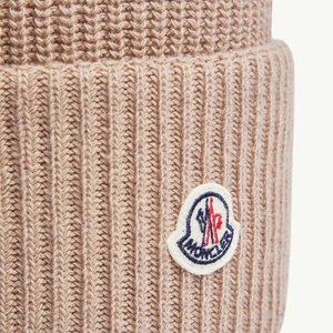 Moncler Logo Patch Knitted Beanie