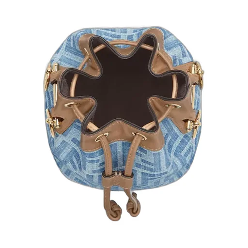 Fendi Mon Tresor Ff Denim Mini Bucket Bag