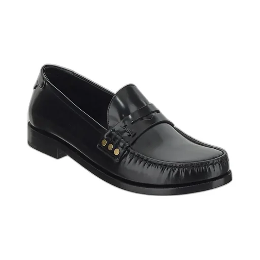 Saint Laurent Almond Toe Slip-On Loafers