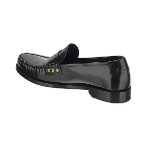 Saint Laurent Almond Toe Slip-On Loafers