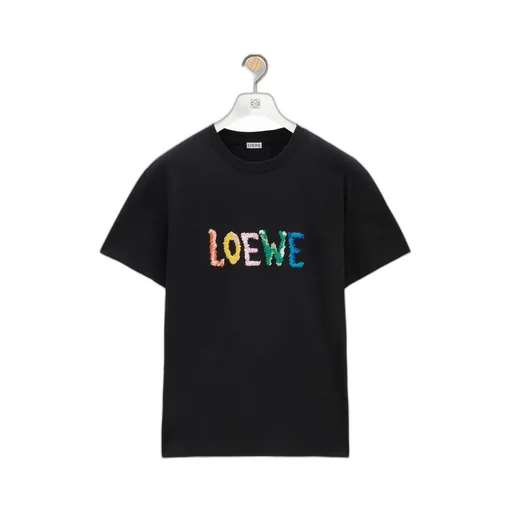 Loewe Logo Embroidered Crewneck T-Shirt