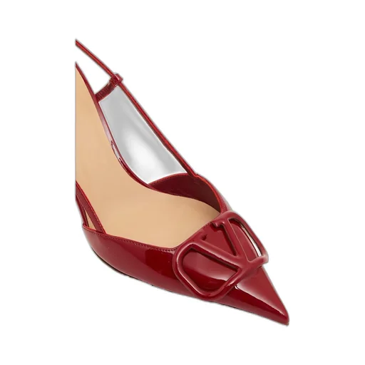 Vlogo Signature Patent Leather Slingback Pump 80Mm