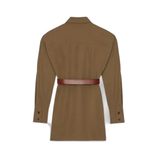 Saint Laurent Belted Buttoned Coat